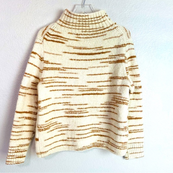 Banana Republic Space Dyed Ribbed Wool Alpaca Blend Sweater Size M - Picture 2 of 6